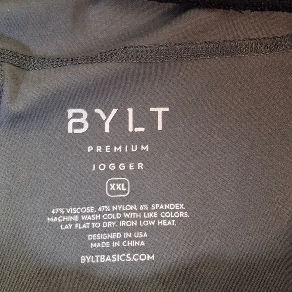 BYLT Premium Jogger Mens XXL Grey Black Athletic Stretch Training Pants 2XL